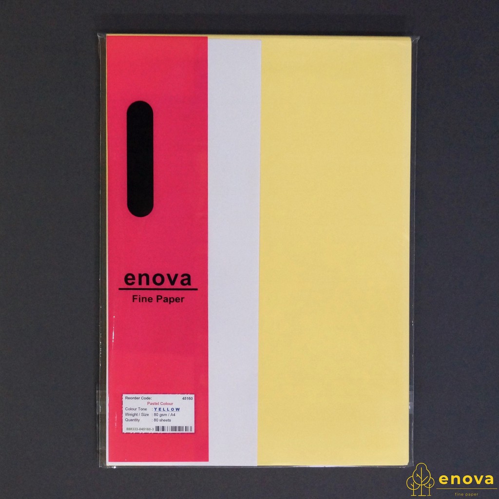 

Fancy Art Paper ENOVA | Pastel Yellow | A4 80GSM (Pastel Kuning)