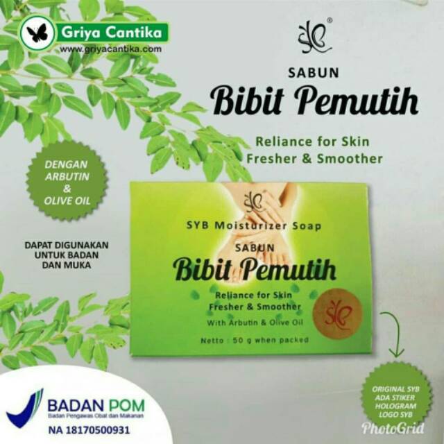 SABUN BIBIT PEMUTIH SYB ORIGINAL BPOM - SABUN PEMUTIH BADAN