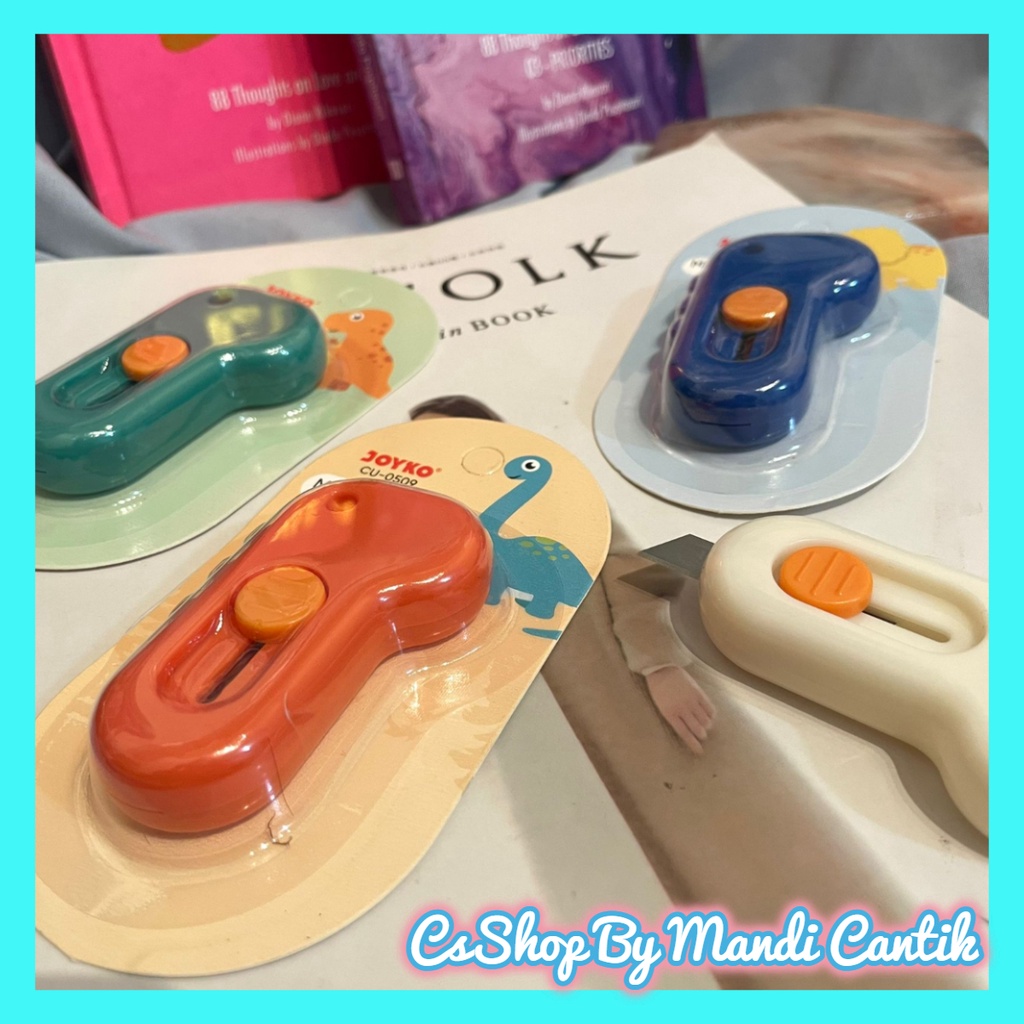 Cutter Mini Karakter Dino Lucu Cutter Joyko Dino Muah Unik Cantik COD