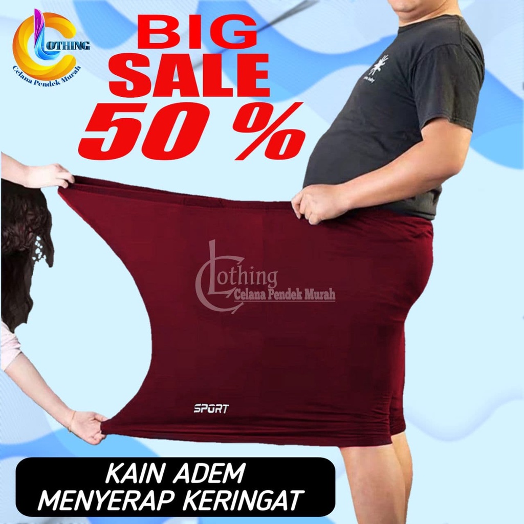 Short Pants Pria Celana Pendek Santai Jumbo Dewasa Big Size Bawah Lutut Sepan Laki Laki Casual Model