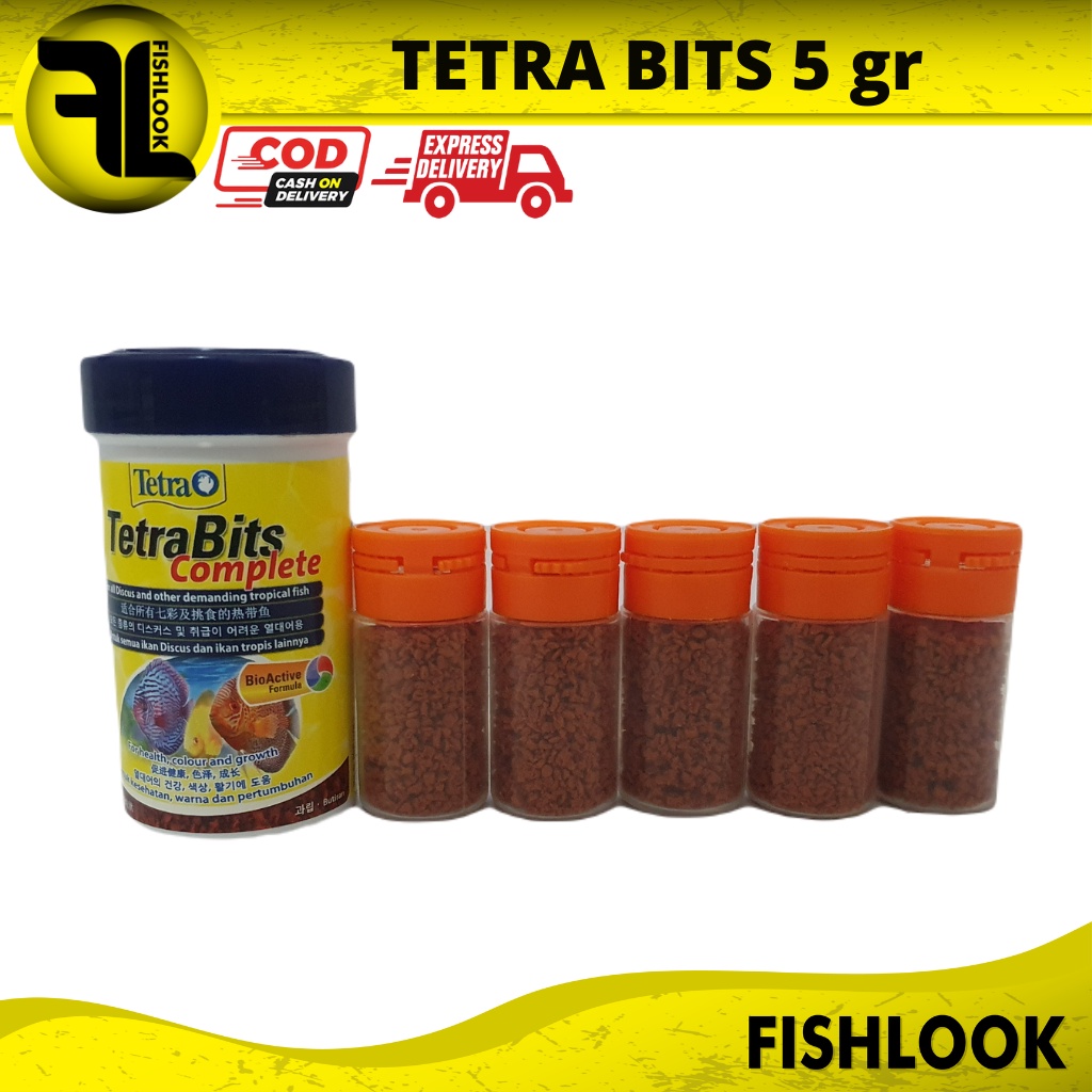 Tetra bits complete pakan ikan hias discus original repack 5 gr 15gr