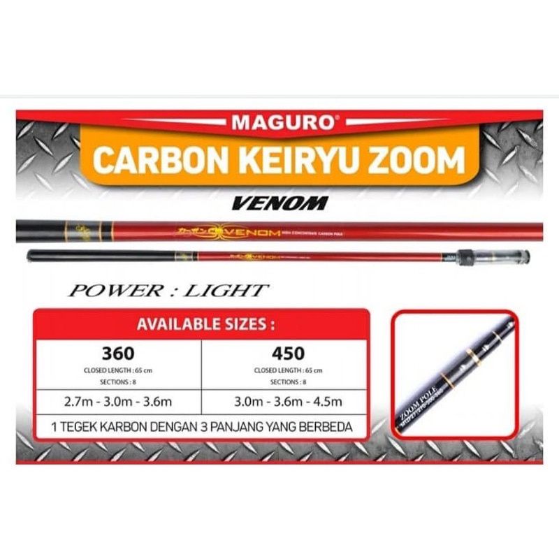 Joran Tegek Carbon Zoom Maguro Venom  360 450 High