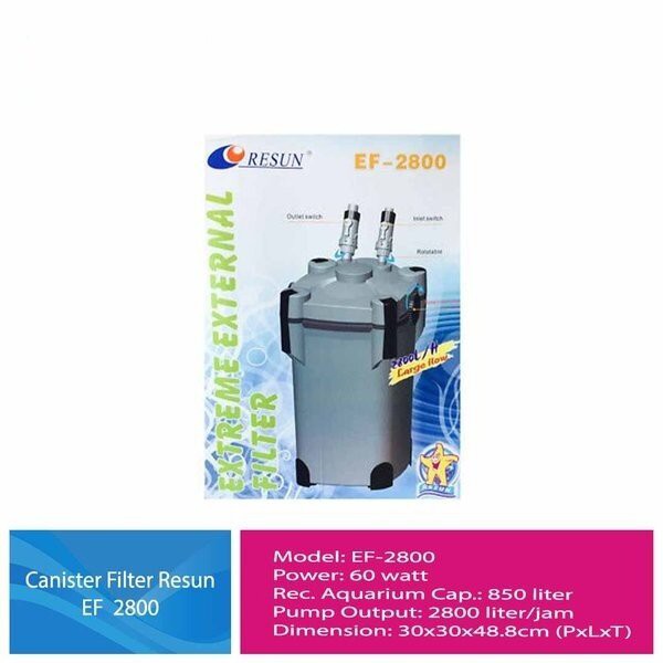 Resun EF-2800 Aquarium Xtreme External Canister Filter Akuarium EF2800