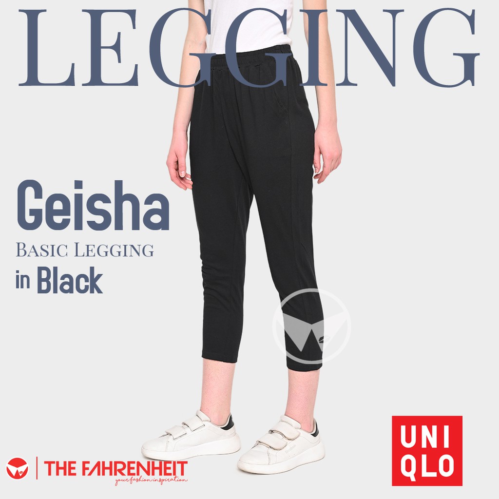 The-Fahrenheit Geisha Uniqlo Basic Legging - Black