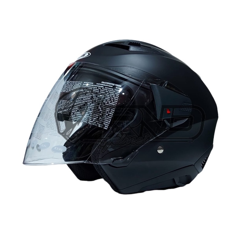 Helm Zeus 611 Hitam Doff Half Face Zs611-1