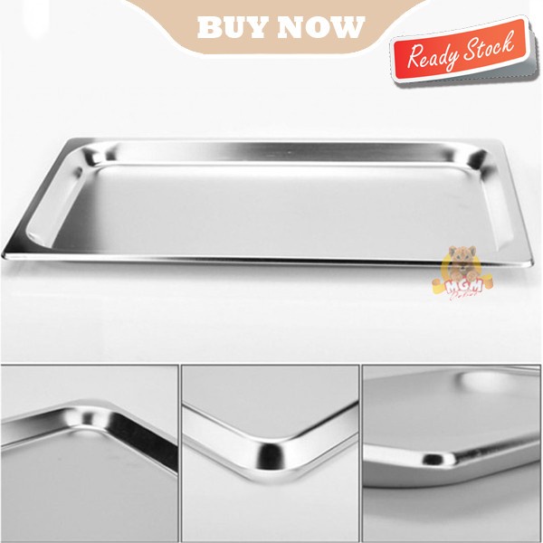 Food pan prasmanan Stainless ukuran 1/1 tinggi 4cm Wadah gastronorm