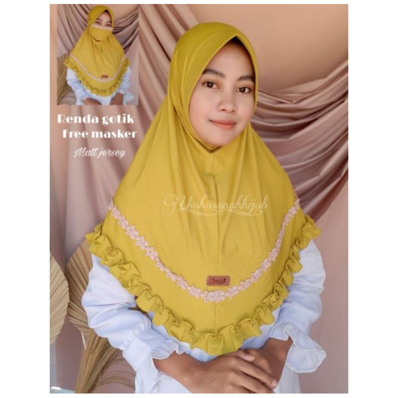(Bisa COD) Hijab Renda Gotik