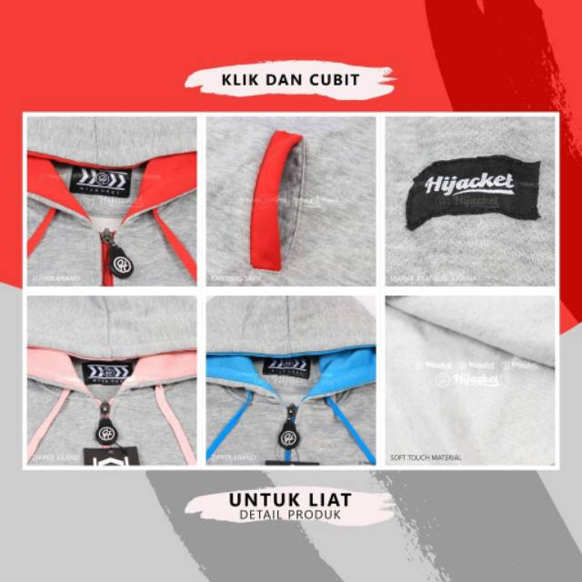 ⭐BUT 1 GET 2 GIFT⭐ HIJACKET® ORIGINAL BASIC GREY SERIES JAKET MUSLIMAH WANITA SYARI-4