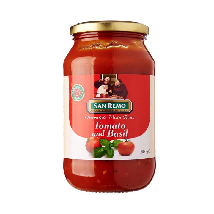 

SAN REMO TOMATO & BASIL 500GR