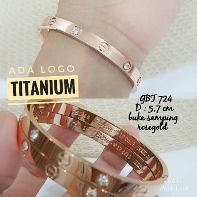 Gelang Titanium Cartier elegan
