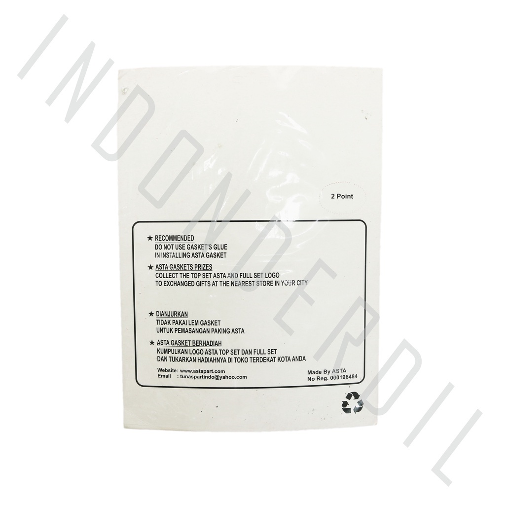 Gasket Perpak-Fullset-Topset Paking-Packing Full-Top-Set TS 125 Merk Asta