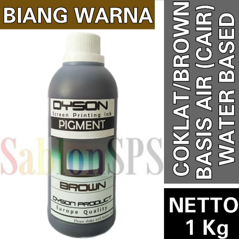 BIANG WARNA COKLAT CAT SABLON WARNA BROWN 1KG