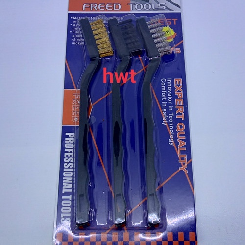 

NEW SIKAT KAWAT MINI SET 3 PCS KUNINGAN BAJA NYLON BESI KECIL SET 3