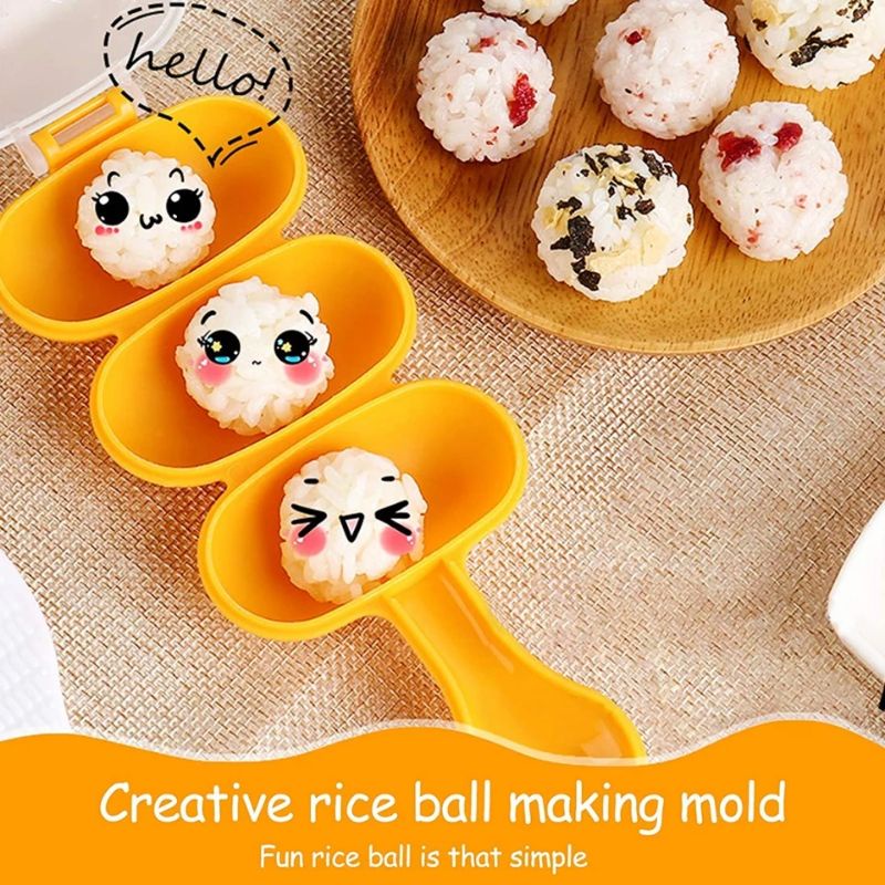 cetakan nasi bento cetakan nasi bola bulat rice ball shaker cetakan sushi bekal anak rice mold cetak