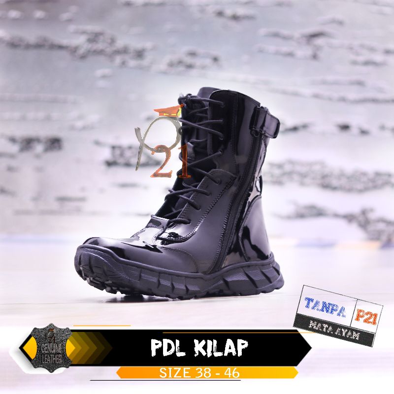 P21 / SEPATU PDL KILAP TANPA MATA AYAM