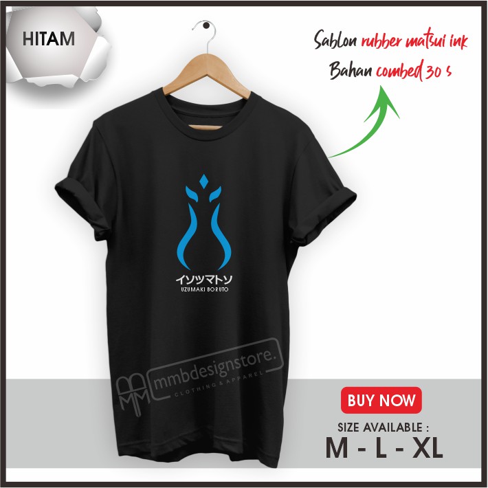 KAOS BAJU ANIME UZUMAKI BORUTO SEGEL KARMA KAOS NARUTO SASUKE KAKASHI SARADA - MMBDESIGNSTORE