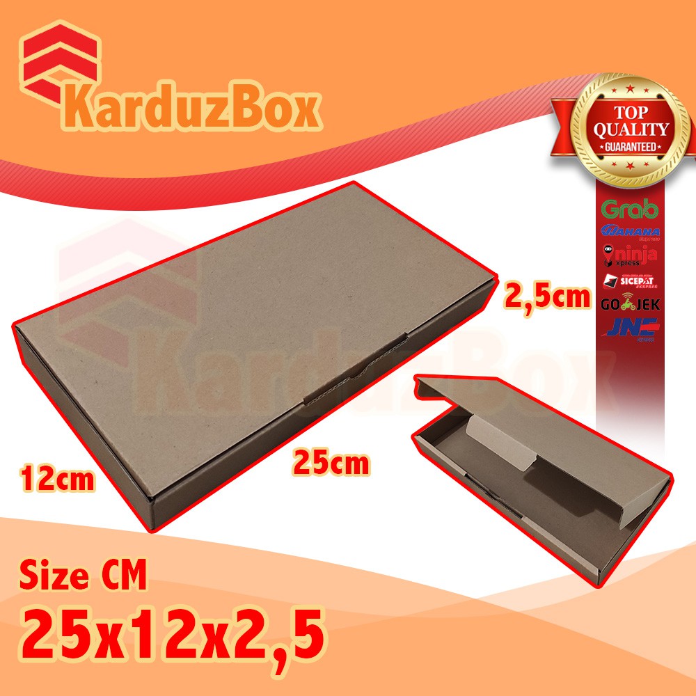 

25x12x2,5 kotak Kardus Packing Box Pizza, box hampers, box kado, kardus diecut polos