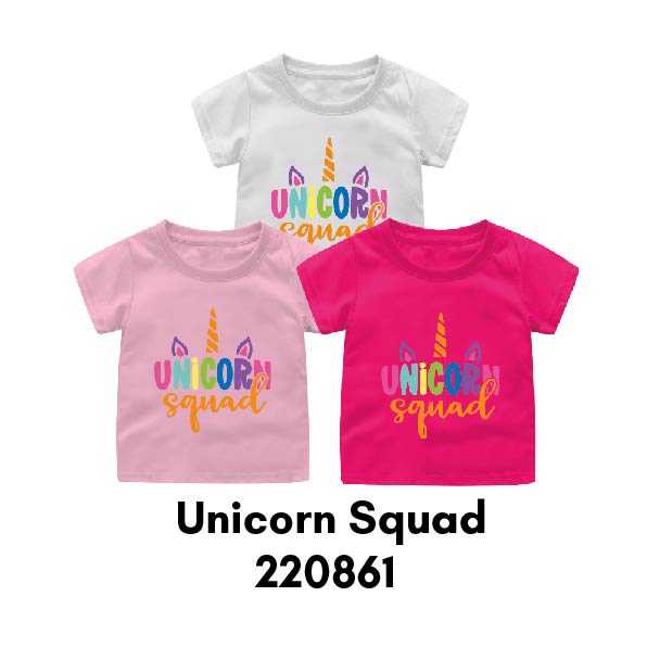 Baju Kaos Bayi &amp; Anak Series Happy Unicorn Series Usia 6 Bulan-8 Tahun Bahan Katun Combed 30s