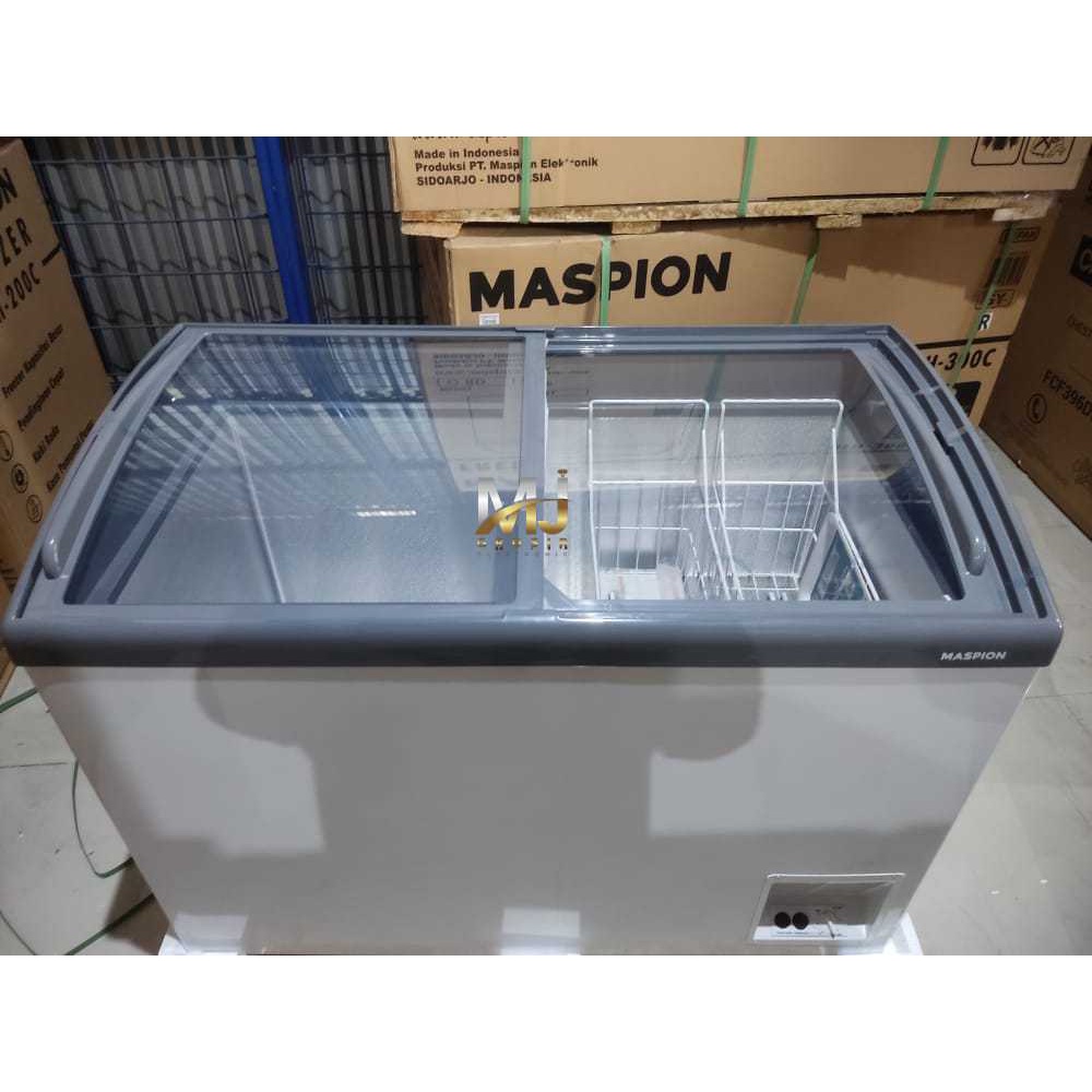 MASPION UFH 300 C CHEST FREEZER BOX 300 LITER LEMARI PEMBEKU SLIDING