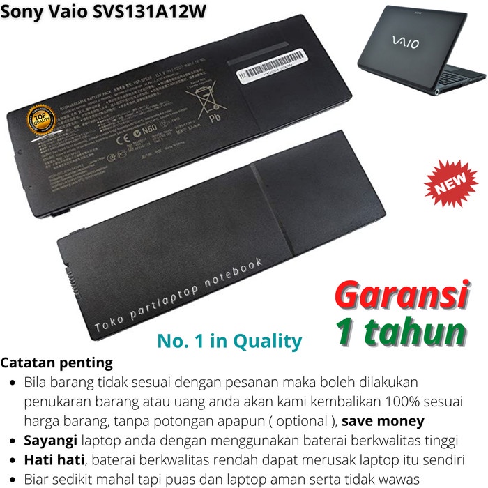Baterai Sony Vaio SVS131A12W new high quality high quality