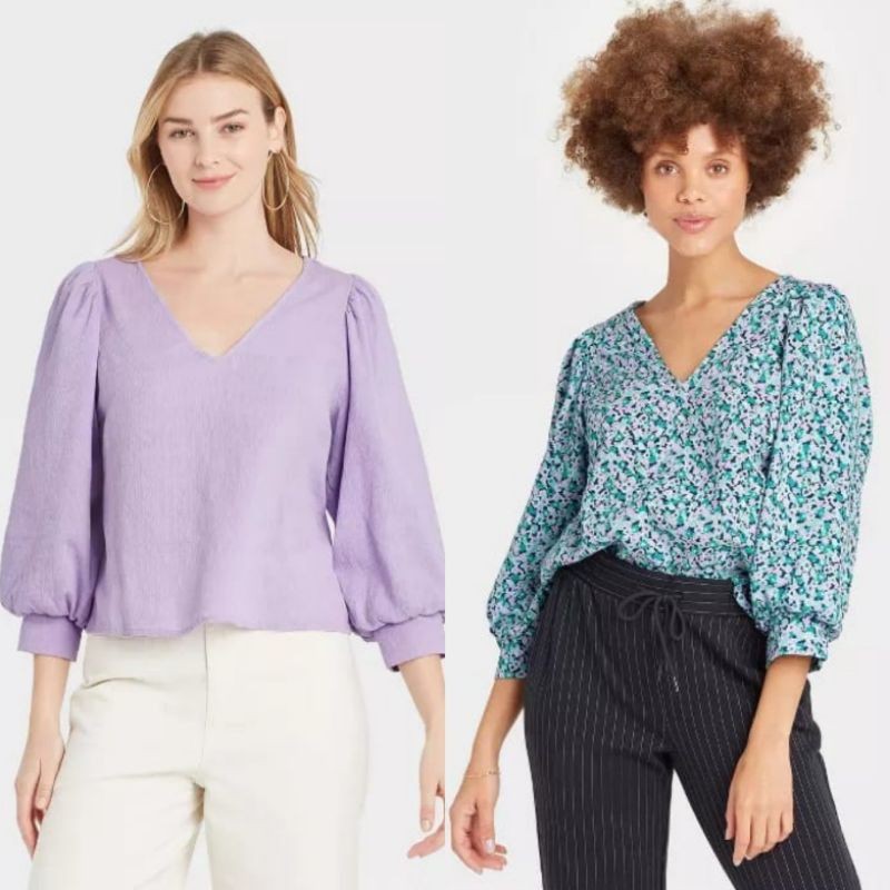 A NEW DAY BALLON SLEEVE BLOUSE/ SISA EXPORT