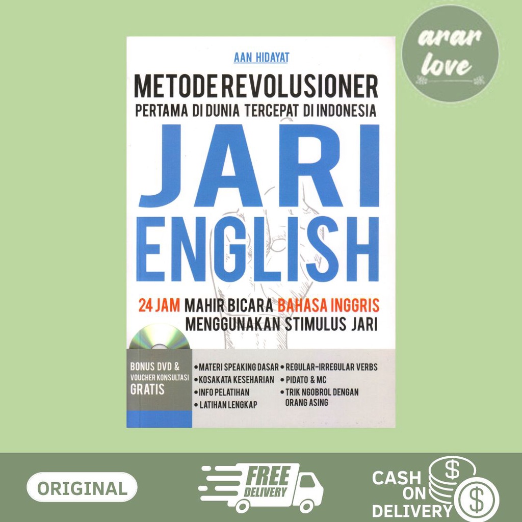 BUKU JARI ENGLISH : METODE REVOLUSIONER PERTAMA DI DUNIA TERCEPAT DI INDONESIA + DVD + VOUCHER