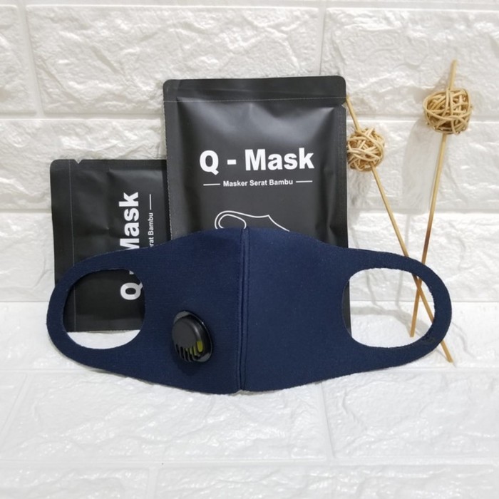 Masker Q Mask filter Katup Qmask Ori terbuat dari serat bambu bahan Premium Original