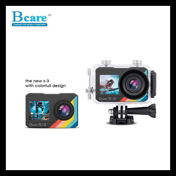Berkualitas Bcare Bcam X-3 Action Camera Wifi 16 Mp Sonysensor 4K Dualscreen Black Terlaris