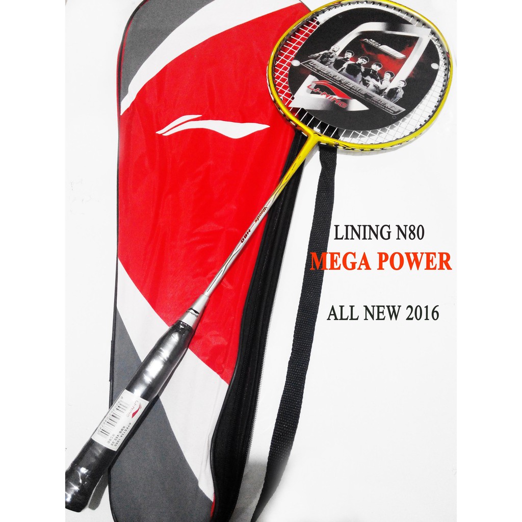 Raket Bulutangkis Terbaru Raket Badminton  LINING Woods N80 MEGA POWER New 2016