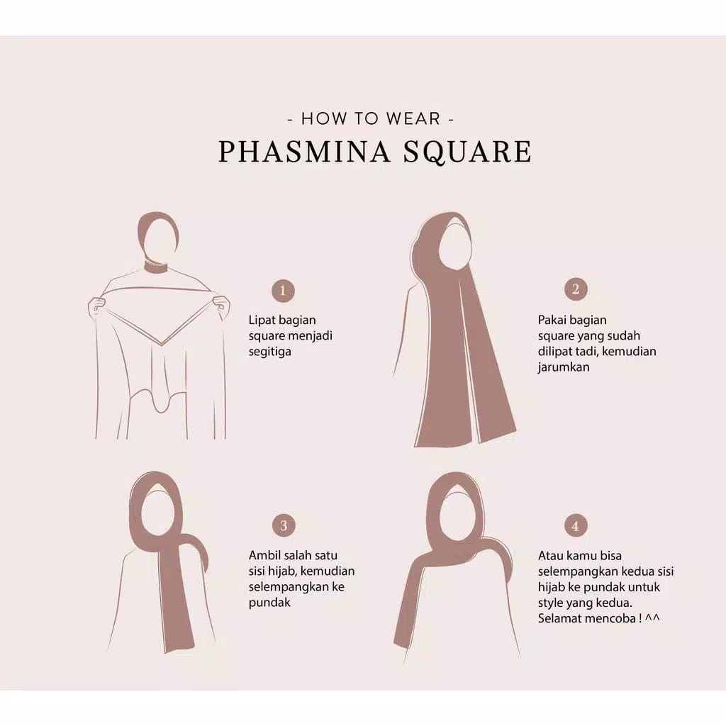 Pashmina Square Segiempat Original /  Pasmina Instan Square