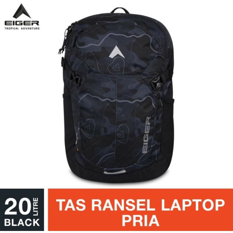 Tas Ransel Èiger Aldous 20L Backpack - Black & Camo