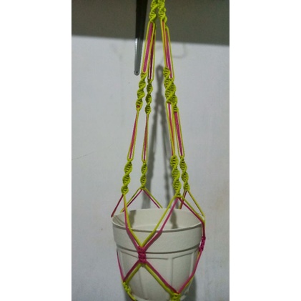TALI POT GANTUNG RAJUT 2 WARNA
