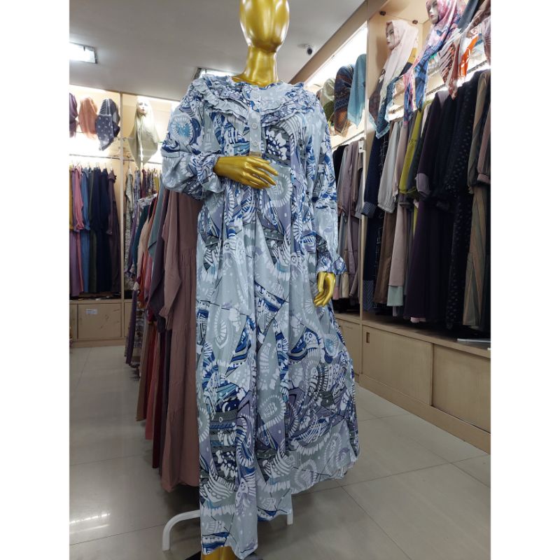 Gamis Wanita Salvina Motif Renda Depan 03