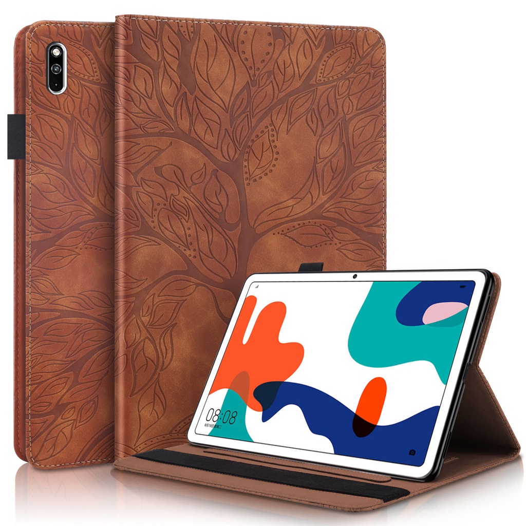 Huawei MatePad 10.4 inch 2020tablet Case Untuk MatePad BAH3-W09 BAH3-AL00 BAH3-L09 3D Tree Style PU Leather Stand Flip Cover Pen Holder