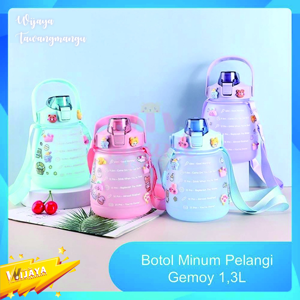 Botol Minum 1300ML Korea VIRAL Botol Gemoy