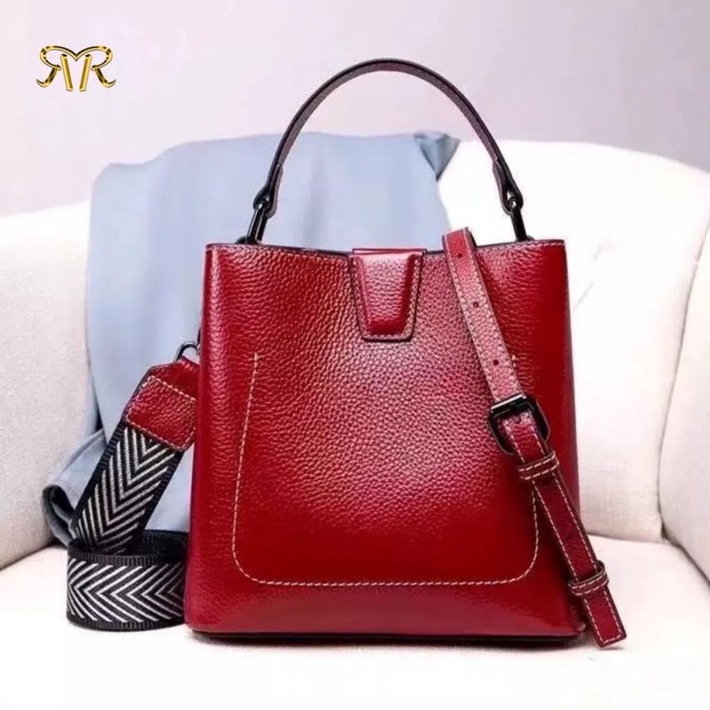 SHELLA 2 IN 1 TALI - TAS SELEMPANG SLING BAG WANITA KEREN MODIS MANIS CANTIK FEMINIM BUCKET POLOS PESTA