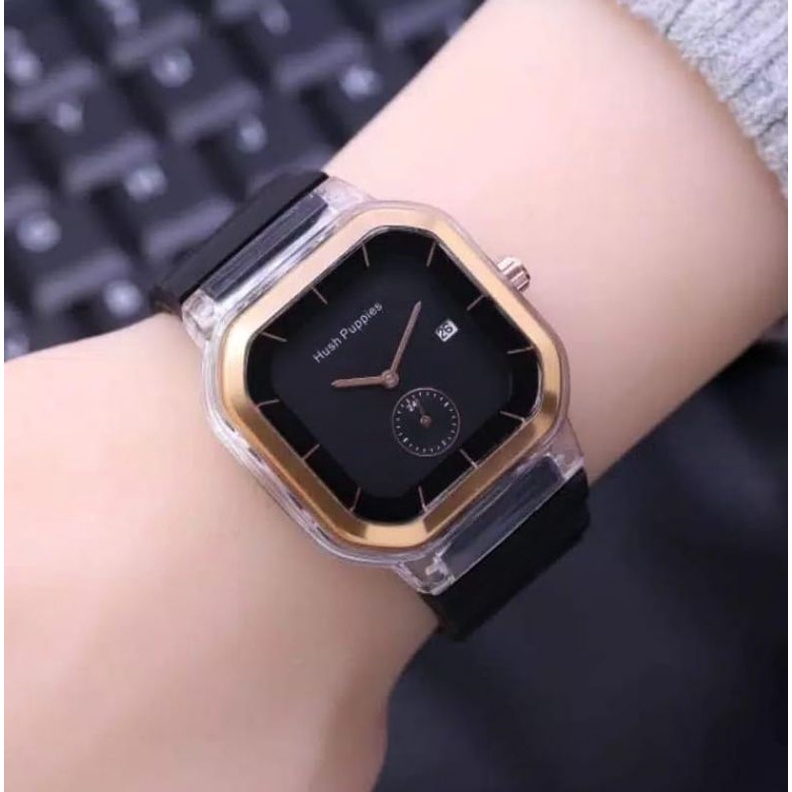 JAM TANGAN WANITA HUSH PUPPIES_FASHION WANITA MODEL Persegi _Tanggal aktif