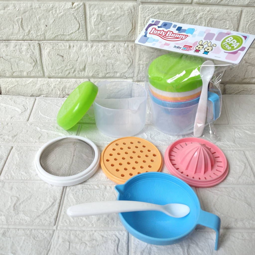 SET FOOD MAKER BPA FREE Lusty Bunny Untuk MPASI Peralatan Untuk Membuat Makanan Pendamping ASI Bayi LB-1375