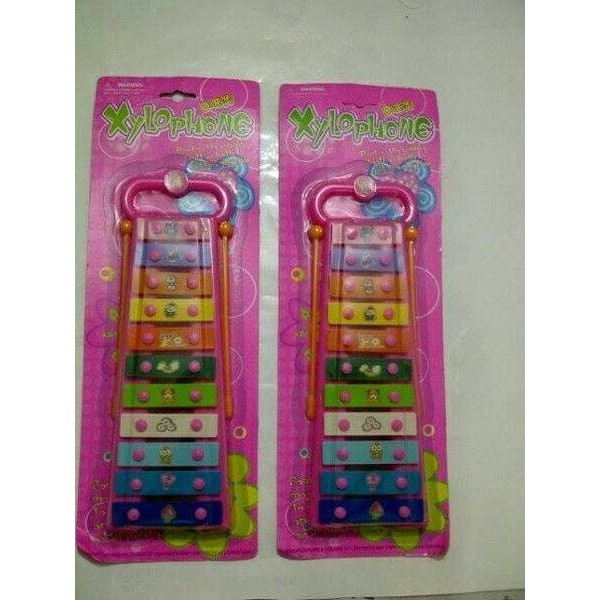 Mainan Edukasi Anak - Xylophone Kulintang Doremi Warna Pink & Ungu