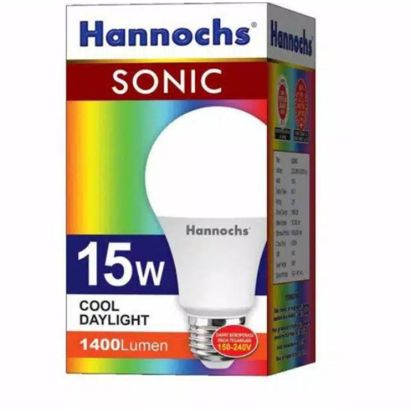 Lampu Led Hannochs 3w/3 Watt 5w/5 Watt 7w/7 Watt 9w/9 Watt 12w/12 Watt 15w/15 Watt SONIC / Bolam