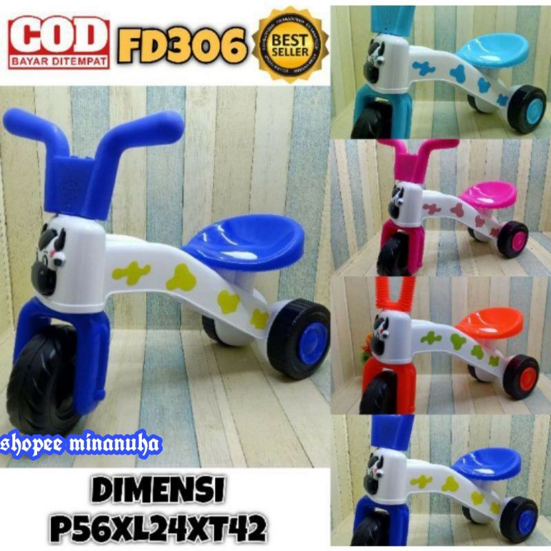 Mainan Sepeda Anak Moo Sapi Roda Tiga Happy Cow, Mainan Sepeda Anak Sapi,