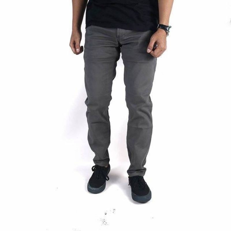 CELANA CHINO PANJANG PRIA SAKU TEMPEL MELAR ELASTIS SIZE 27-38 KWALITAS TERBAIK