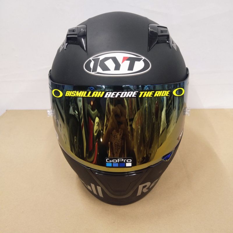 helm full face kyt r10 black doff paket ganteng (gratis visoor oginal kyt)-5