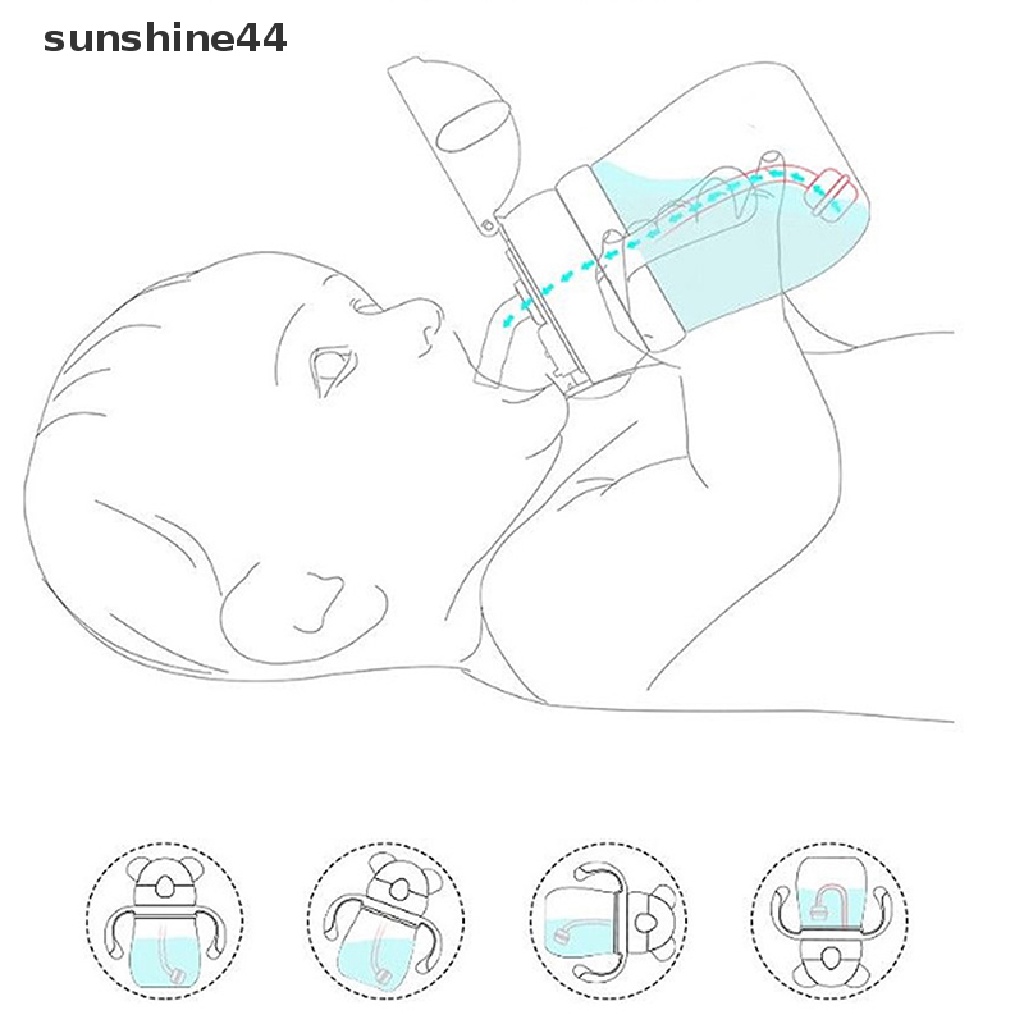 Sunshine Botol Minum Bayi Dengan Sedotan + Pegangan