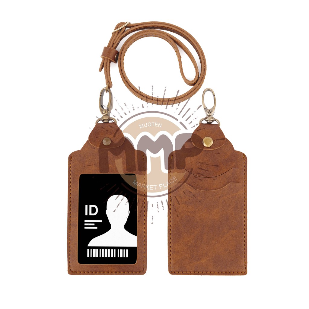 

Name Tag Holder QUICK ID Card Holder Kulit Souvenir Holder Kantor Di Kait Dan Di Kalung