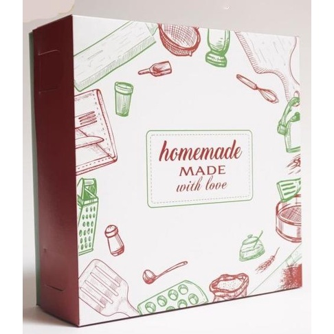 

kardus dus box kue cake kotak kemasan packaging hampers ukuran 22x22x8