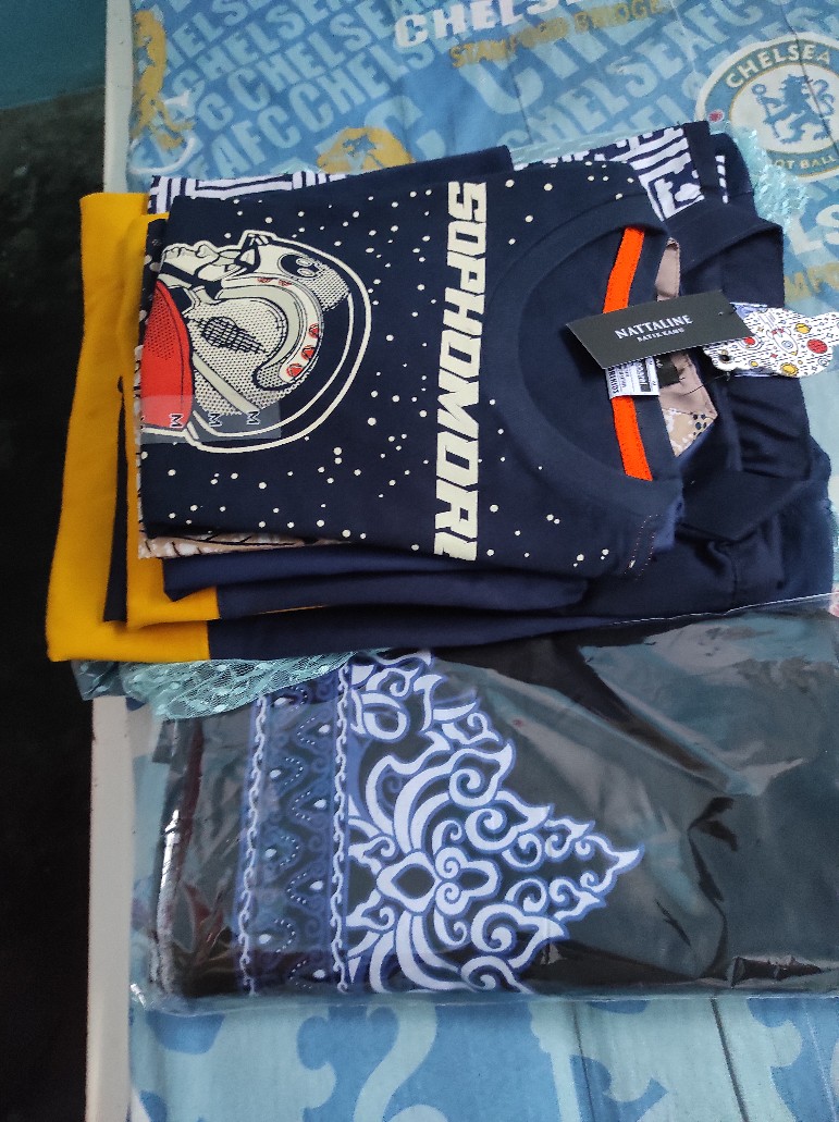 Kemeja Koko Batik Anak Lawasan Kombinasi Motif Lengan Pendek By Nattaline