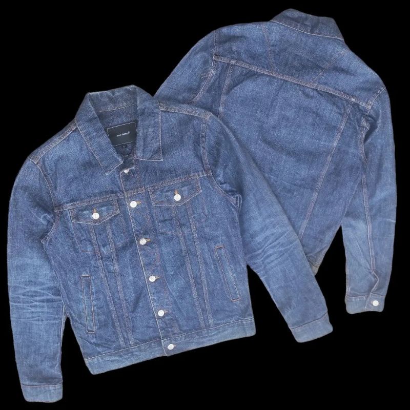 JAKET DENIM BIRU TRUCKER JEANS JACKET XERO VINTAGE NON SELVEDGE BLANKET SHERPA CORDUROY PRELOVED SEC