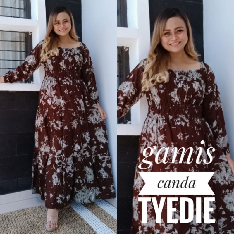 GAMIS TIE DYE BALI | Gamis panjang bali