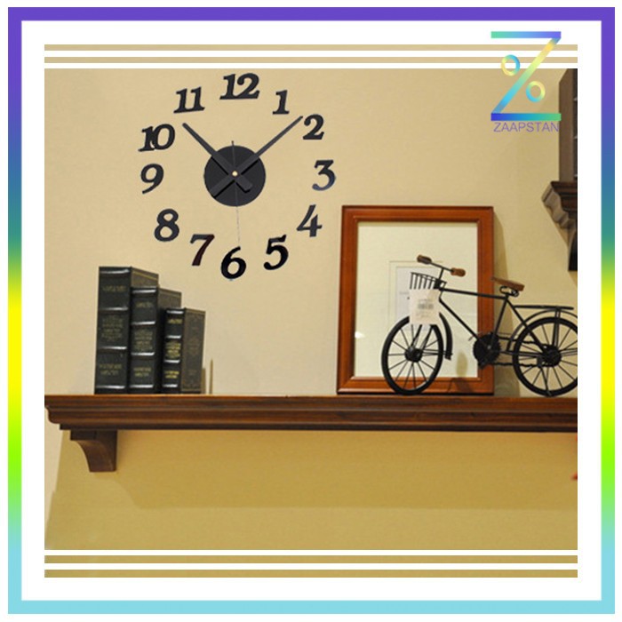 Jam Dinding DIY Giant Wall Clock Quartz Creative Design 30-50cm - DIY-